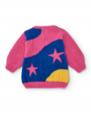 Robe en tricot fille fuchsia avec motif étoile Amazing Robe en tricot fille fuchsia avec motif étoile Amazing