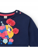 Robe peluche fille bleu marine imprimé multicolore Amazing Robe peluche fille bleu marine imprimé multicolore Amazing