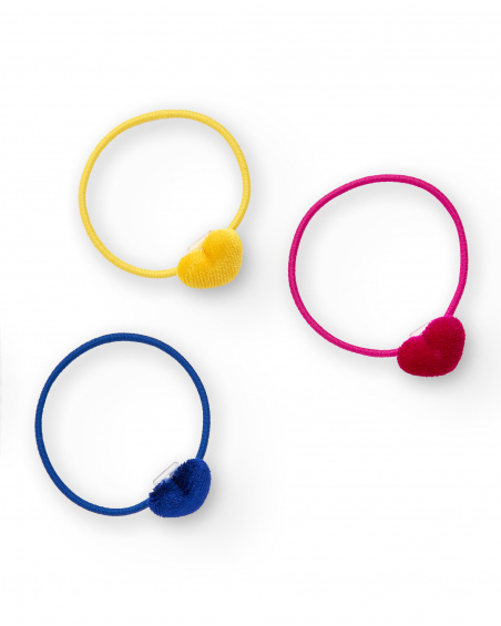 Pack de chouchous fille aux couleurs vives avec détail cœur