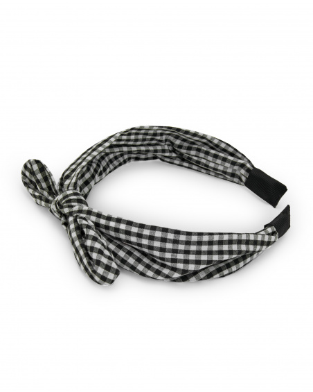 Bandeau en tissu à imprimé vichy pour fille collection Cartoon