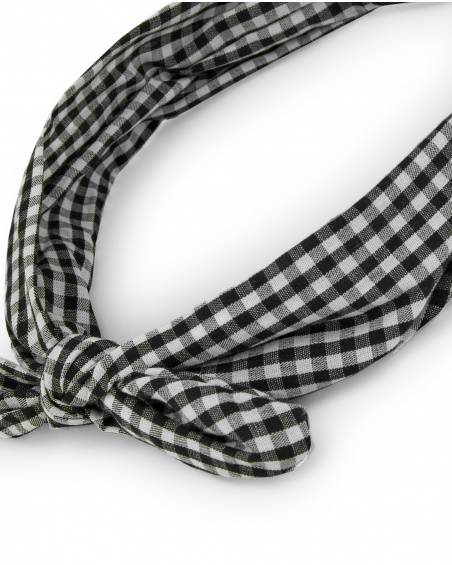 Bandeau en tissu à imprimé vichy pour fille collection Cartoon