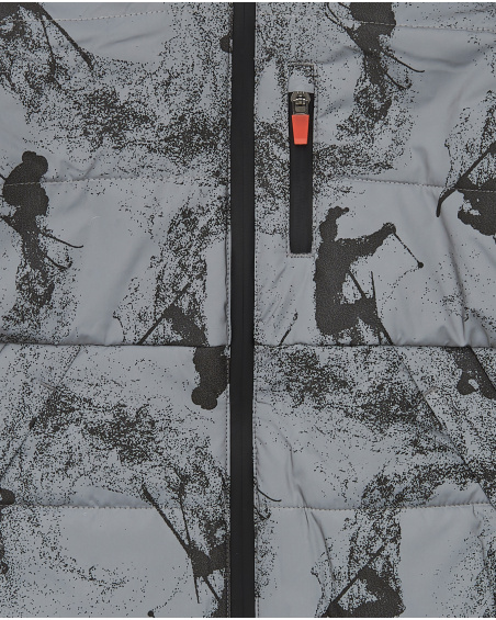 Doudoune grise à imprimé pour garçon de la collection Dark Rider