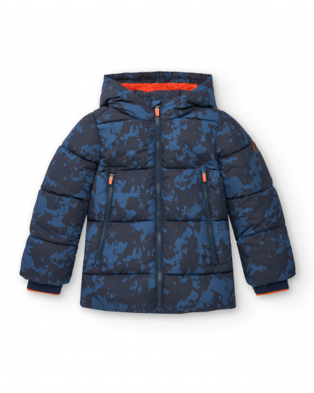 Doudoune garçon imprimé camouflage bleu collection Made for