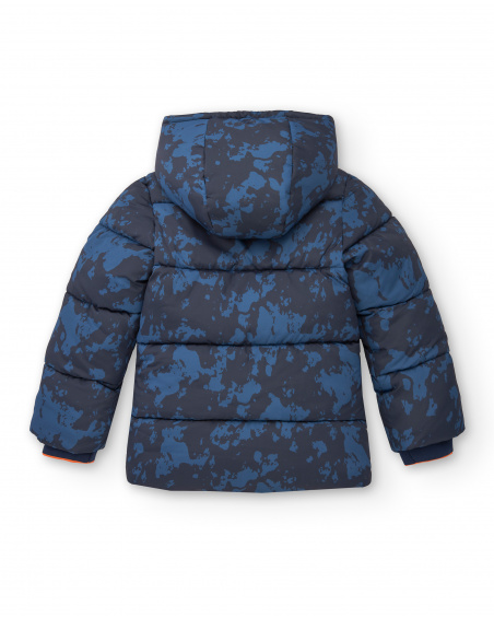 Doudoune garçon imprimé camouflage bleu collection Made for