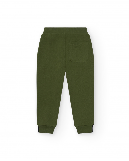Pantalon vert à imprimé graphique pour garçon de la collection
