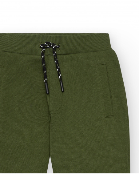 Pantalon vert à imprimé graphique pour garçon de la collection