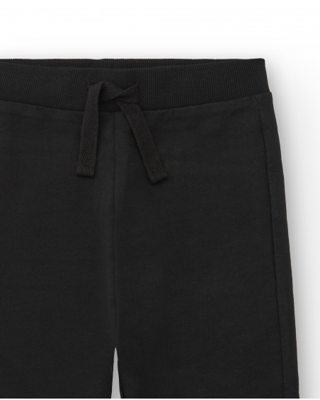 Pantalon de jogging garçon noir avec cordon réglable collection