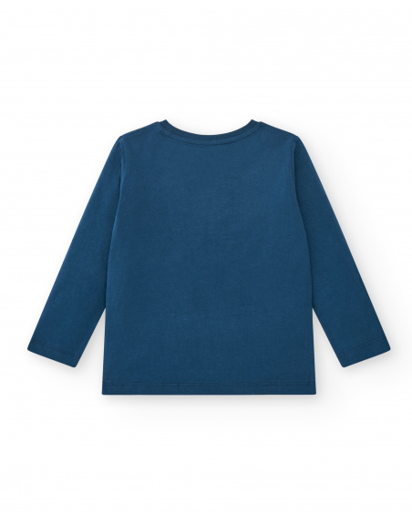 T-shirt bleu imprimé paysage garçon collection Made for
