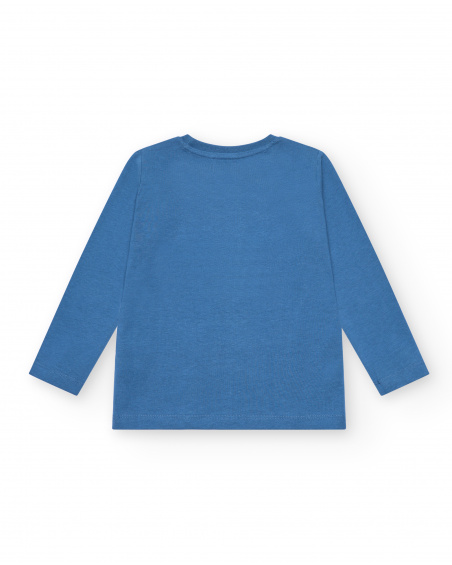 T-shirt bleu imprimé montagne garçon collection Made for