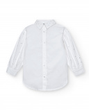 Blouse blanche avec détails en strass pour fille de la