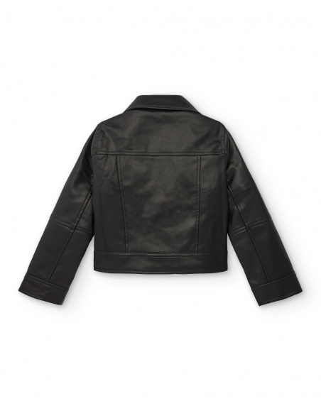 Blouson motard noir pour fille de la collection Dive into the