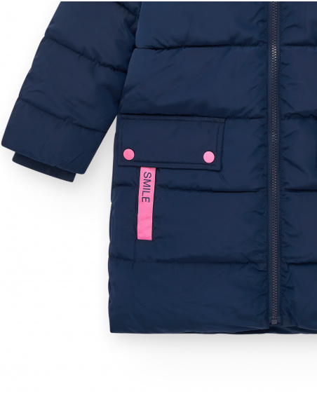 Manteau matelassé avec capuche en fourrure pour fille