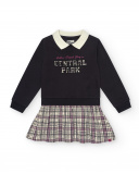 Robe en maille avec jupe à carreaux pour fille de la collection