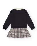 Robe en maille avec jupe à carreaux pour fille de la collection