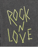 Robe grise à volant vert et message "Rock n Love" Collection Rock N Love Robe grise à volant vert et message "Rock n Love" Collection Rock N Love