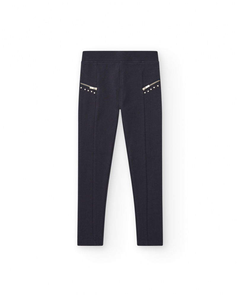 Legging noir avec détails métallisés fille collection Galactic Garden