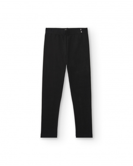 Legging fille noir taille élastique collection Basics Girl