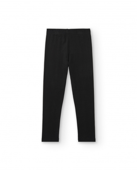 Legging fille noir taille élastique collection Basics Girl
