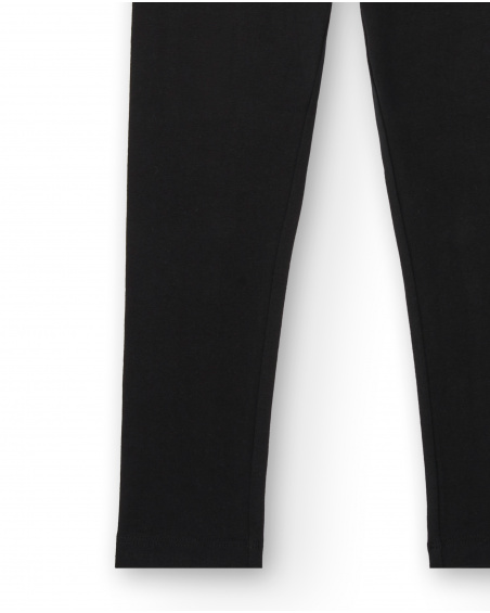 Legging fille noir taille élastique collection Basics Girl