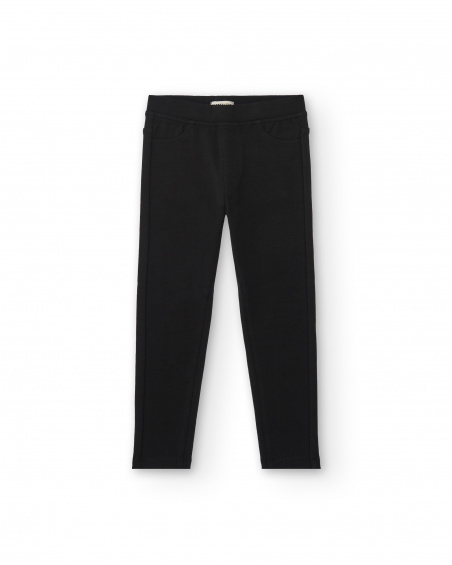 Legging fille noir avec détails poches Collection Basics Girl