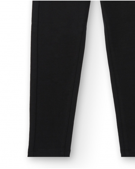 Legging fille noir avec détails poches Collection Basics Girl