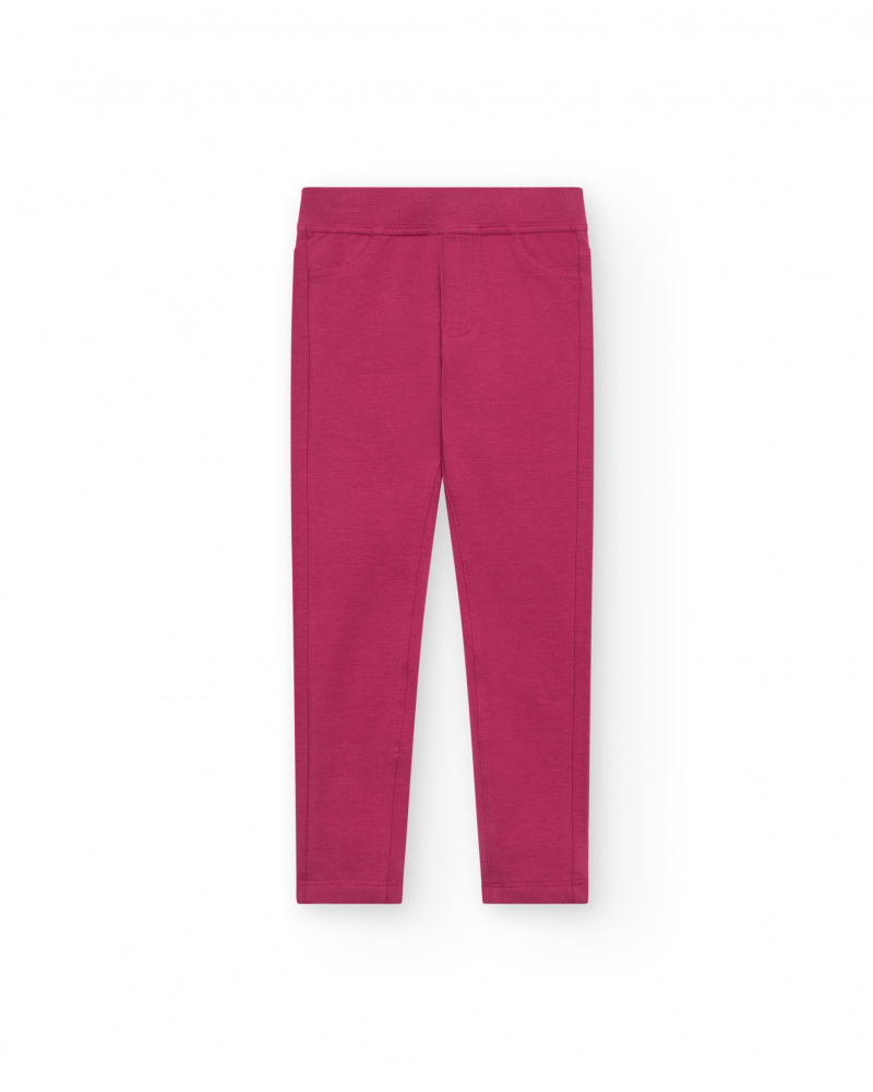 Legging fille de couleur fuchsia avec détails poches Collection Basics Girl