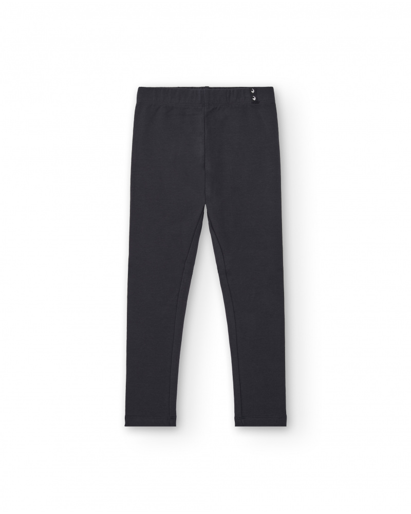 Legging fille gris foncé détails boutons collection Basics Girl
