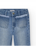 Jean fille bleu avec détails appliqués en métal collection The Land Of Ice