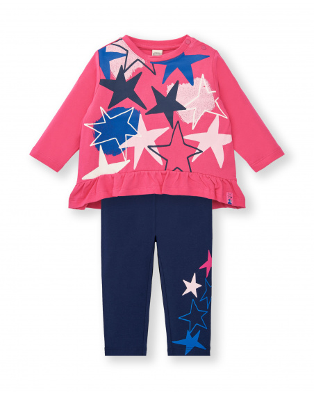 Conjunto niña en rosa con estrellas colección amazing