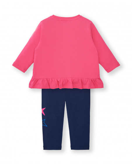 Conjunto niña en rosa con estrellas colección amazing