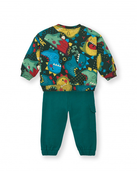 Conjunto de sudadera y pantalones jogger para niño con