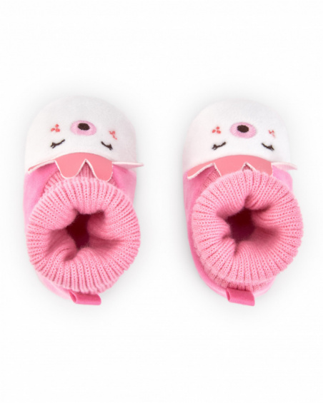 Bottines fille en rose avec détails de personnage collection Hedgehog Forest