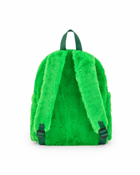 Sac à dos enfant en vert avec motif de dinosaure collection Cyber Dino