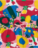 Robe en maille pour fille multicolore avec imprimé floral et taille élastique