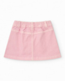 Jupe en tissu pour fille en rose avec des boutons décoratifs en forme de cœur Happy Garden