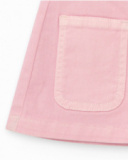 Jupe en tissu pour fille en rose avec des boutons décoratifs en forme de cœur Happy Garden