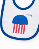 Pack de dos baberos marinos para niño, uno blanco con medusa y