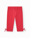 Conjunto para niña con camiseta de medusas, leggings rojos y