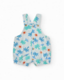 Pelele blanco para niño con estampado de palmeras y soles