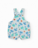 Pelele blanco para niño con estampado de palmeras y soles