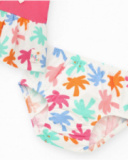 Conjunto fucsia para niña con vestido de sol y braguita con