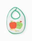 Pack de deux bavoirs unisexes avec imprimé de fruits et fermeture à pression