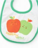 Pack de deux bavoirs unisexes avec imprimé de fruits et fermeture à pression