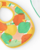 Pack de deux bavoirs unisexes avec imprimé de fruits et fermeture à pression