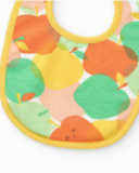 Pack de deux bavoirs unisexes avec imprimé de fruits et fermeture à pression