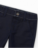 Pantalon bleu marine en toile pour garçon avec poches et taille ajustable