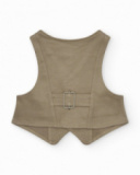 Gilet beige pour garçon avec boutons et poches décoratives