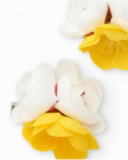 Barrettes pour fille avec pétales blancs et jaunes