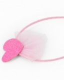 Diadème rigide rose pour fille avec cœur décoratif