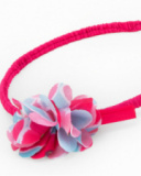 Diadème rigide rose pour fille avec fleur décorative